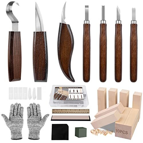 LUDA strumenti per intaglio del legno, 10 pezzi pu... – Grandado