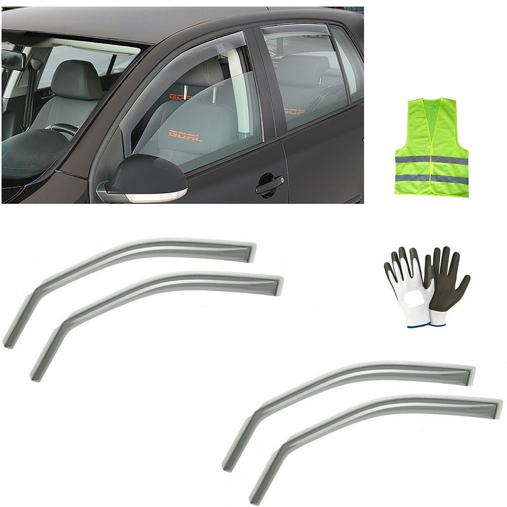 Deflettori Aria Renault Clio 2 5p (1998-2005) - Kit 4 Pezzi Antiturbo