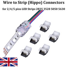 WIRE TO STRIP CONNECTOR CLIP 8MM 10MM RGB-W 2 / 4 / 5 PIN PCB ADAPTER LED STRIP