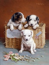 Dog With hearty good wishes Tile Mural Kitchen Bathroom Backsplash Ceramic 6x8
