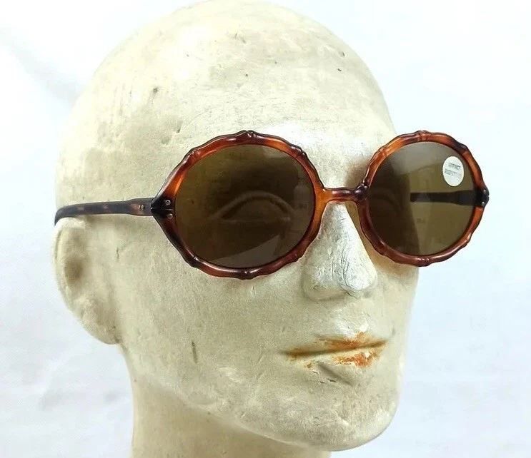 VINTAGE OWL-EYE SUNGLASSES NOS UNUSUAL TORTOISE FRAME FRANCE MADE 1950S PARTIES - Image 2 of 4