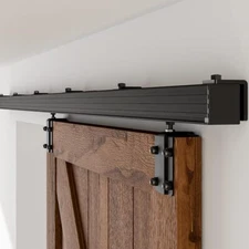 4FT-12FT Box Rail Heavy Duty Sliding Barn DoorHardware Track Kit,Wall Mount