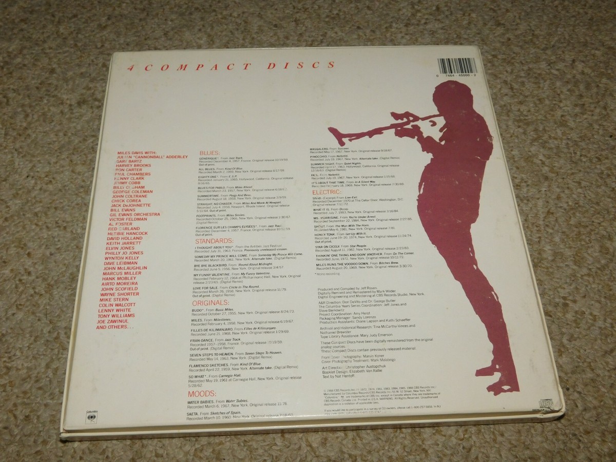 VINTAGE MILES DAVIS The Columbia Years 1955-85. 1988 4 CD Box Set