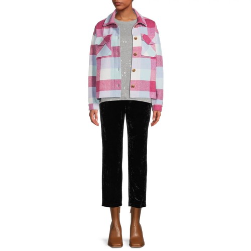 Time and Tru Women's Crop Shacket Classic Mint XXL (20) - Picture 4 of 5