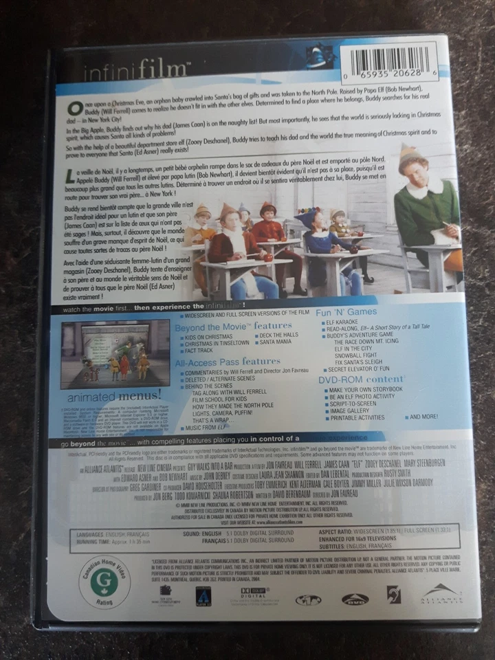 Elf 2004 DVD Movie Widescreen Good Condition - Image 2 of 2