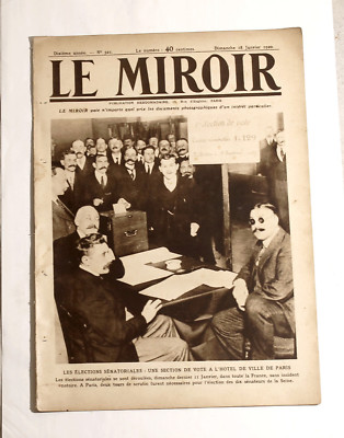 239- LE MIROIR - JOURNAL REVUE 10e Année N321 18 JANVIER 1920 Après-Guerre 14/18