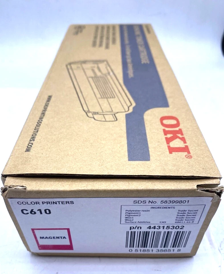 Oki Genuine Toner Cartridge C610 Magenta 44315302 NIB - Image 3 of 4