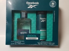 Reebok Cool Your Body Natural Spray 3.4oz Deodorant Body Spray 4.5 oz Distressed