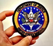 FABULOUS "UNITED STATES MARSHAL"  EMBROIDERED IRON-ON TACTICAL PATCH...