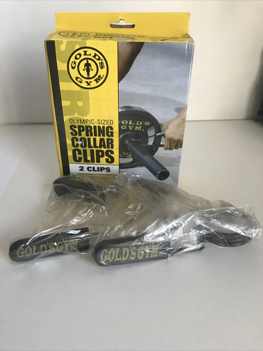 Clips De Collier à Ressort Gold's Gym - Pour Haltère Olympique 2" - Lot De 2 - Noir