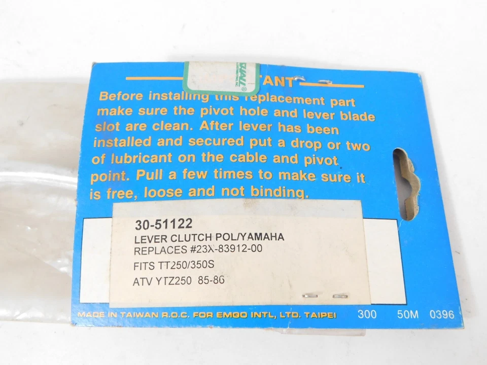 Palanca de embrague pulida Emgo 30-51122 Yamaha XT225 06-07 23X-83912-00 TT250 350 Foto 3 de 3