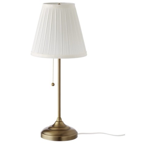 IKEA ARSTID Table Lamp, BRASS/WHITE - 第 1/6 張圖片