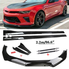 Front Bumper Lip Spoiler Chin Splitter Gloss Black For Chevy Camaro Bod Kits