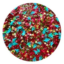 Edible Glitter CHRISTMAS STARS AND TREES Cake Sparkles food decorating 1/4 oz
