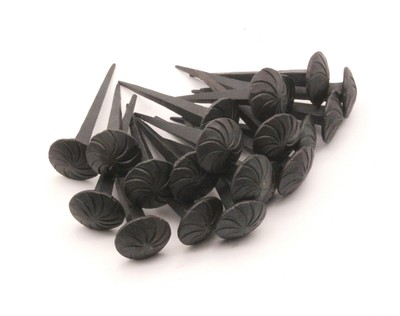 1 kg Packung 3'' Handgeschmiedetes Eisen traditionell alt rustikal rund Rosenkopf Deko Nagel