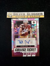 2021 Hunter Long Contenders Draft College Ticket Pink Cracked Ice Auto RC /23! 