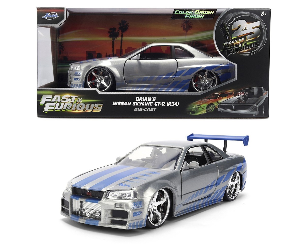 Jada 1:24 Fast & Furious Brian's Nissan Skyline GT-R Color Brush