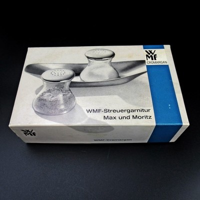 WMF Cromargan Salz- & Pfefferstreuer MAX & MORITZ Wilhelm Wagenfeld Entwurf OVP