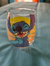 Disney Lilo And Stitch Stemless Drinking Glass 20 Ounces Winking Stitch Design