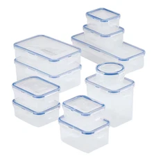 LOCK N LOCK Food Storage Container 22-Pc Set Plastic Kitchen Organizer Leakproof