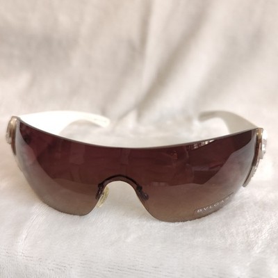 NOS Y2K Bvlgari Sunglasses Crystal Studded Luxury Designer Italian Eyewear 