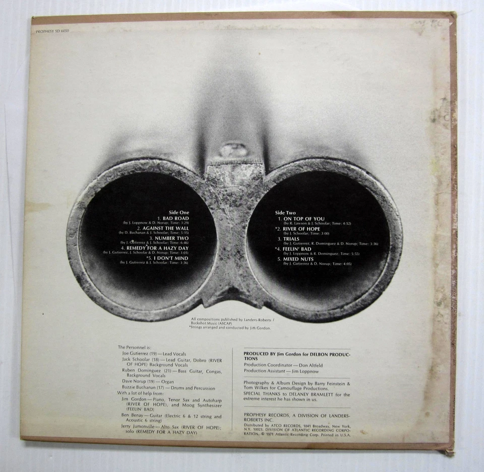 Shotgun LTD. LP Prophesy SD-6050 1971 Promo Rock Prog Psych Funk Near-MINT vinyl - Image 2 of 3