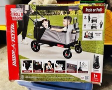 Radio Flyer Journey Kid  Cargo Gray Push Wagon, for Toddlers 1 Year and up, Net