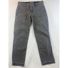 Democracy Ab Solution Gray Pants Size 2 Frayed Hem Utility Pockets