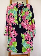 TORI RICHARD Hawaiian Tropical Floral Print Shift Dress 0 LKNEW