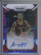 2019 Panini Prizm Draft Picks Red White & Blue 47/99 Amir Coffey #120 Auto 0h7