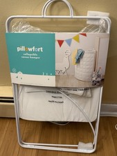White Laundry Hamper NEW, quilted and modern