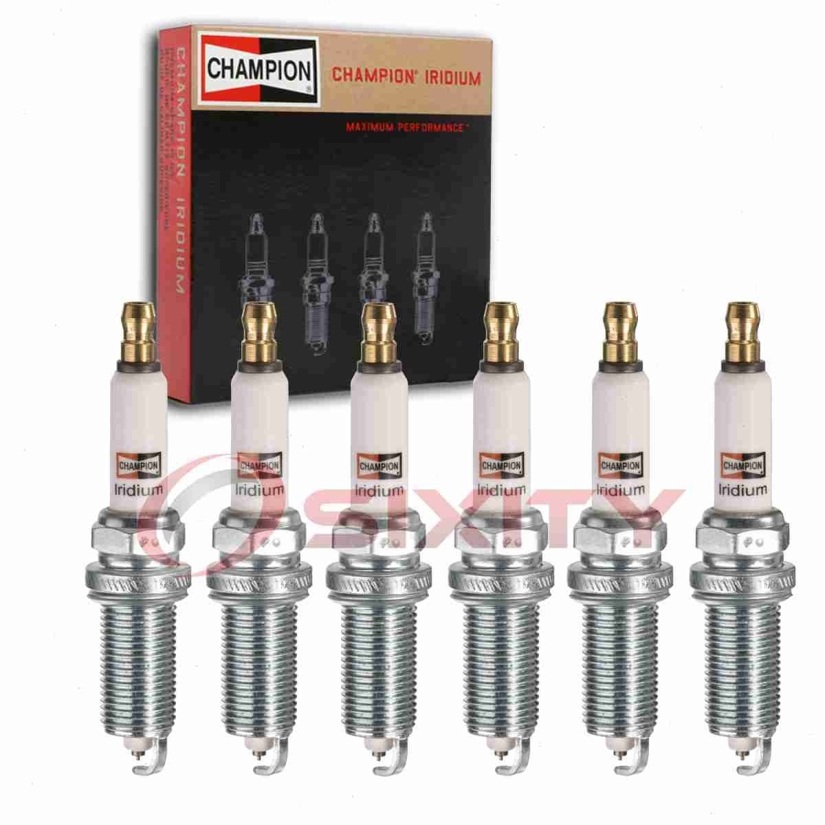 6 pc Champion Iridium 9044 Spark Plugs for REC8WMPB4 PLZFR6A11S ILZFR6D11 bu