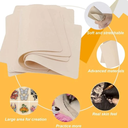 Yuelong 30pcs Blank Tattoo Practice Skin and Transfer Paper Kit Include 10pcs Fa image 4