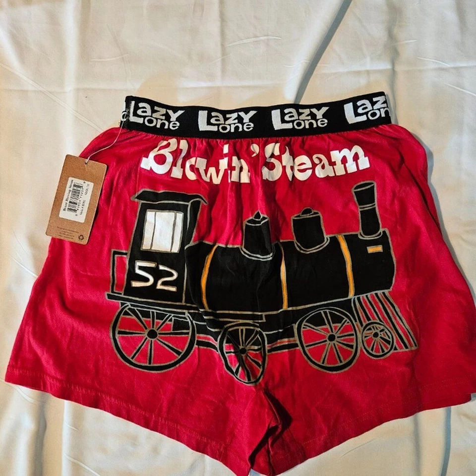Lazy One boxer shorts, Red moose Kick Me size Medium Men Women - Image 3 of 4
