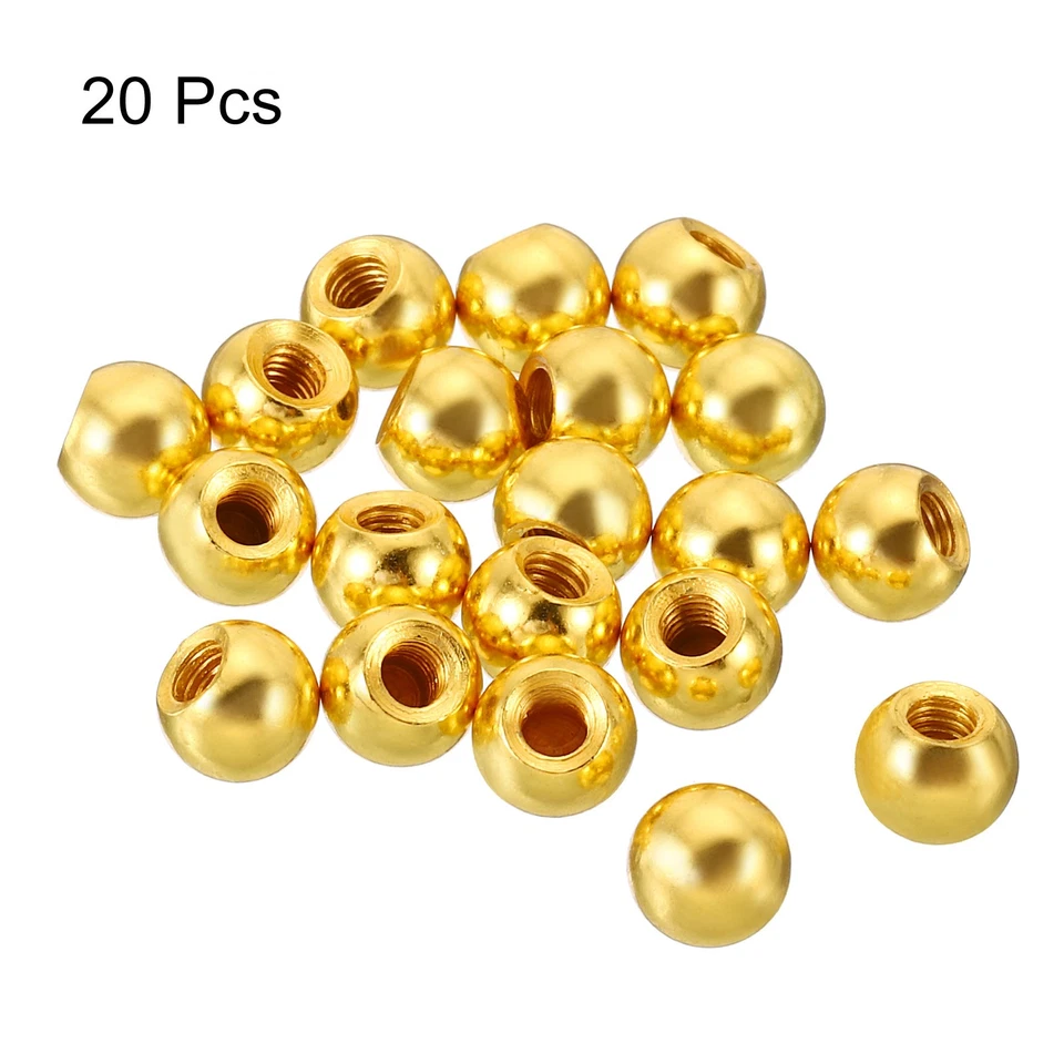 20 piezas Lámpara M4 Acabado Tapa Perilla Tuercas Lámpara Decoración para Lámpara Arpa Superior Tono Dorado Foto 3 de 4