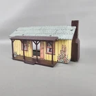 Marx Wagon Train Series 5000 Tin Litho Building With Porch / Chimney - Excellent