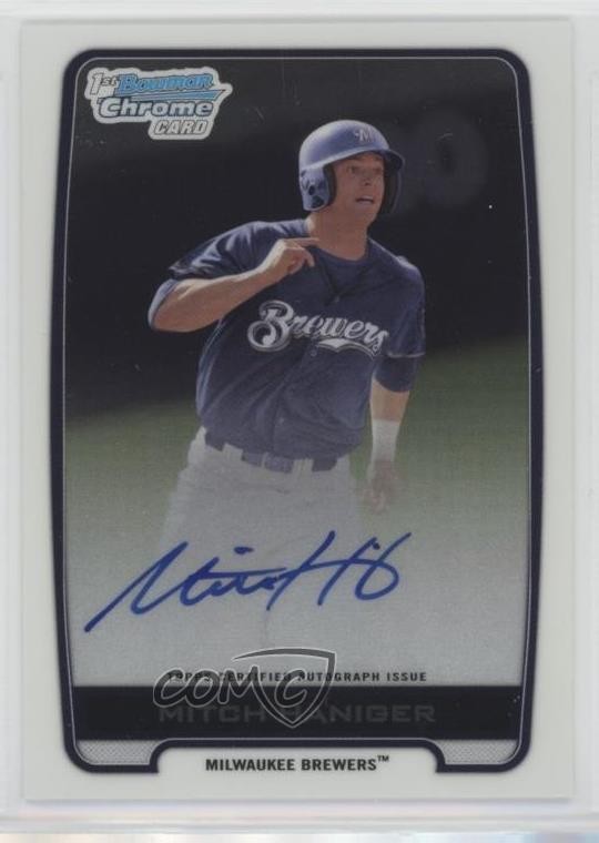 2012 Bowman Draft Chrome Draft Picks Auto Mitch Haniger #BCA-MH Auto 11b4