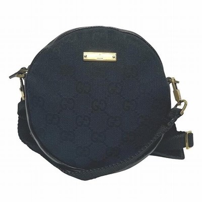 Gucci 90700 Schultertasche GG Canvas Schwarz Damen Crossbody Pochette Handtasche