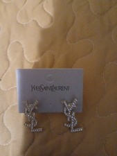 YSL Gold Logo Earrings