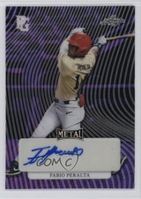 2023 Leaf Perfect Game National Showcase Metal Purple Wave /8 Fabio Peralta Auto