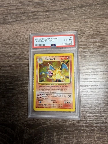 Pokémon Charizard 004/102 Base Set Holo Rare PSA 6 English Card