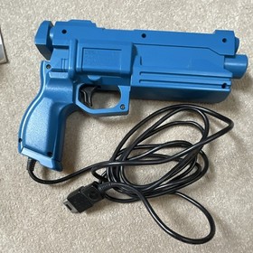 SEGA Saturn Virtua Gun Blue Wired Light Gun w/ Virtua Cop 2 Disc & Manual Boxed
