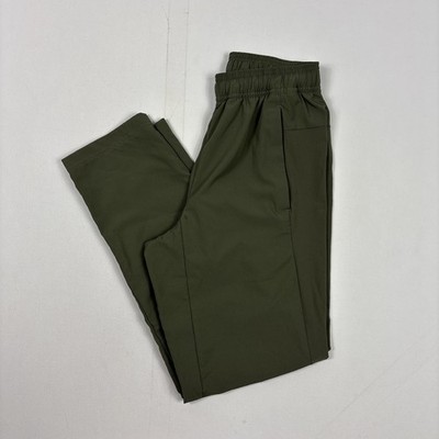 Adidas Mens Track Pants Polyester Stretch  Zip Legs Green Small