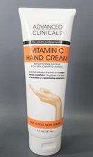 Advanced Clinicals Vitamin C Hand Cream for Dry Hands - 8 fl oz