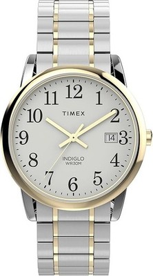 Timex Men's Watch Easy Reader Quartz White Dial Two Tone Bracelet TW2W52700JT