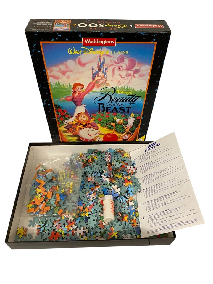 Waddingtons | Die schöne und das Biest | Walt Disney | Puzzle 500 T. Vollständig - Bild 3 von 3