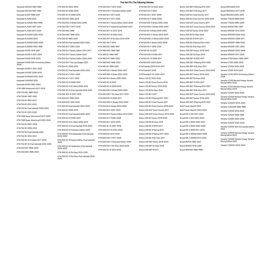 Bloqueo de llanta de motocicleta Tusk 2,15" para Suzuki RMX450Z 2010,2017-2019 Foto 3 de 4