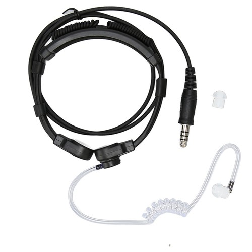 Throat Mic Headset 7 1mm Stecker Mit Ptt Adapter Push-To-Talk Für U VK - Zdjęcie 3 z 24