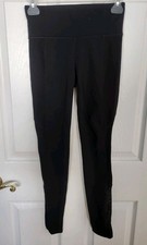 Athleta Size XS Women Black Classic Mesh Calf Athletic Pants Leggings Athleisure