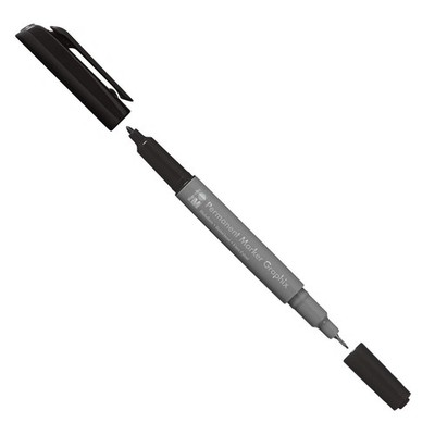 01470003073  Permanent Marker Graphix in Schwarz, mit Doppelspitze 12 mm und ...